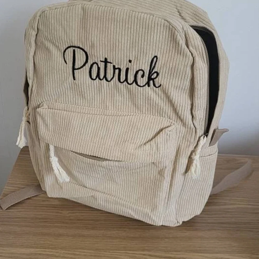 Personalized Name Teenager's Corduroy Book Bag Customized Children's Schoolbag Baby Stroller Bag Kindergarten Backpack with Name
Personalized Name Teenager's Corduroy Book Bag Customized Children's Schoolbag Baby Stroller Bag Kindergarten Backpack with Name