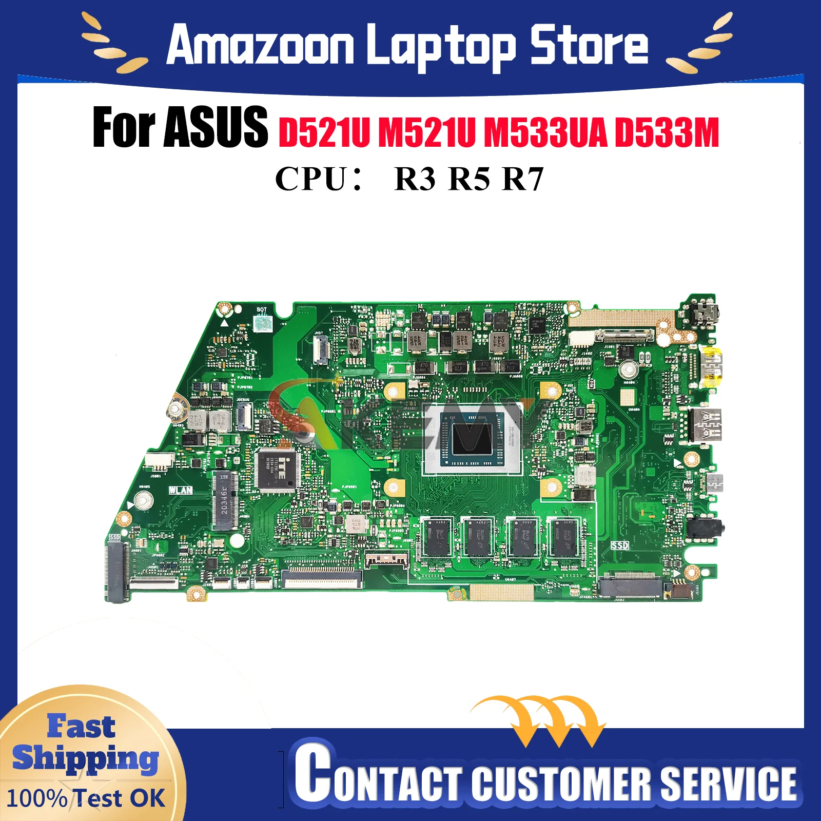 X521UA Материнская плата для ноутбука ASUS VivoBook M521U X521U X521UAY D533M M533UA D521U X521UA Материнская плата для ноутбука с процессором R3 R5 R7
X521UA Материнская плата для ноутбука ASUS VivoBook M521U X521U X521UAY D533M M533UA D521U X521UA Материнская плата для ноутбука с процессором R3 R5 R7