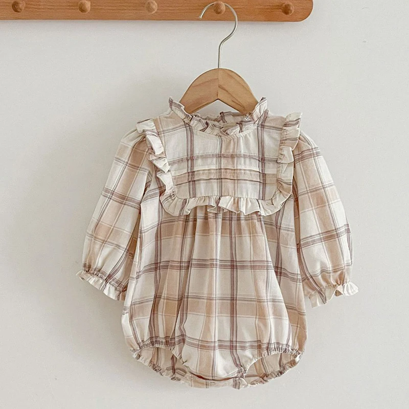 Autumn Spring 0-24M Baby Girl Clothing Toddler Baby Girl Romper Long Sleeved Cotton Plaid Korean Style Climbing Suit
Autumn Spring 0-24M Baby Girl Clothing Toddler Baby Girl Romper Long Sleeved Cotton Plaid Korean Style Climbing Suit