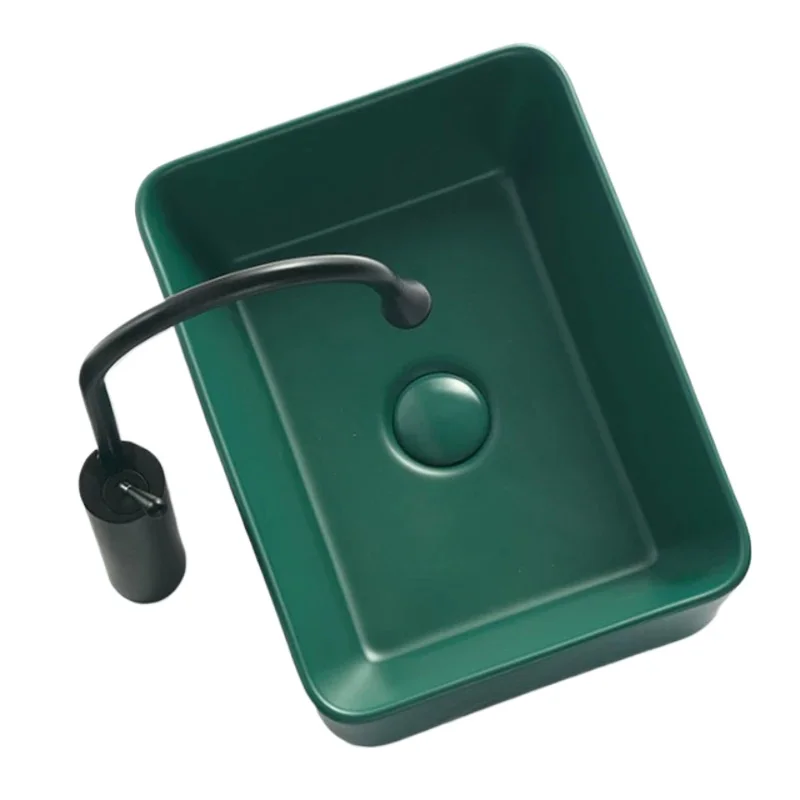 Dark Green Nordic Countertop Basin Matte Ceramic Washbasin Bathroom Balcony Creative Washbasin Sink With Drainer Faucet
Dark Green Nordic Countertop Basin Matte Ceramic Washbasin Bathroom Balcony Creative Washbasin Sink With Drainer Faucet