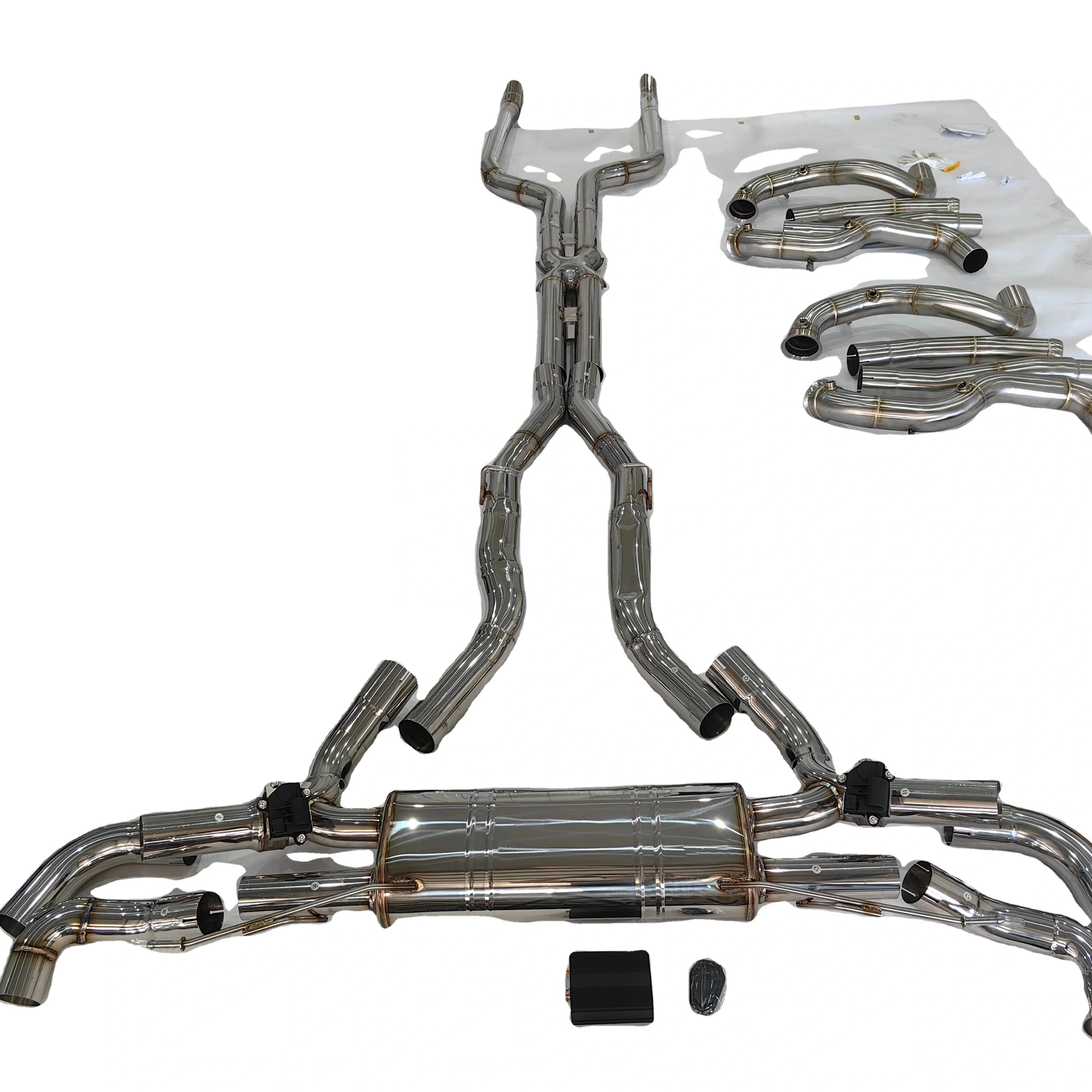New Catalytic Converter Exhaust Pipe Muffler Catback System Stainless Steel Valvetronic for M550/M550i 2018-2019
New Catalytic Converter Exhaust Pipe Muffler Catback System Stainless Steel Valvetronic for M550/M550i 2018-2019