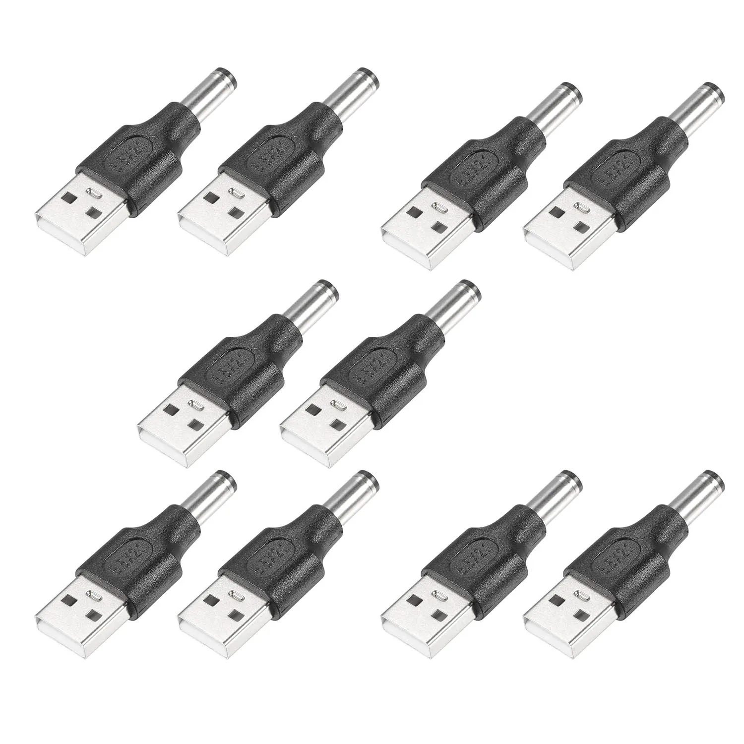 10pcs USB 2.0 Type A Male Plug to 5.5mm x 2.1mm Male Plug 5V DC Power Supply Adapter Connector for Laptop PC Smart Phone
10pcs USB 2.0 Type A Male Plug to 5.5mm x 2.1mm Male Plug 5V DC Power Supply Adapter Connector for Laptop PC Smart Phone