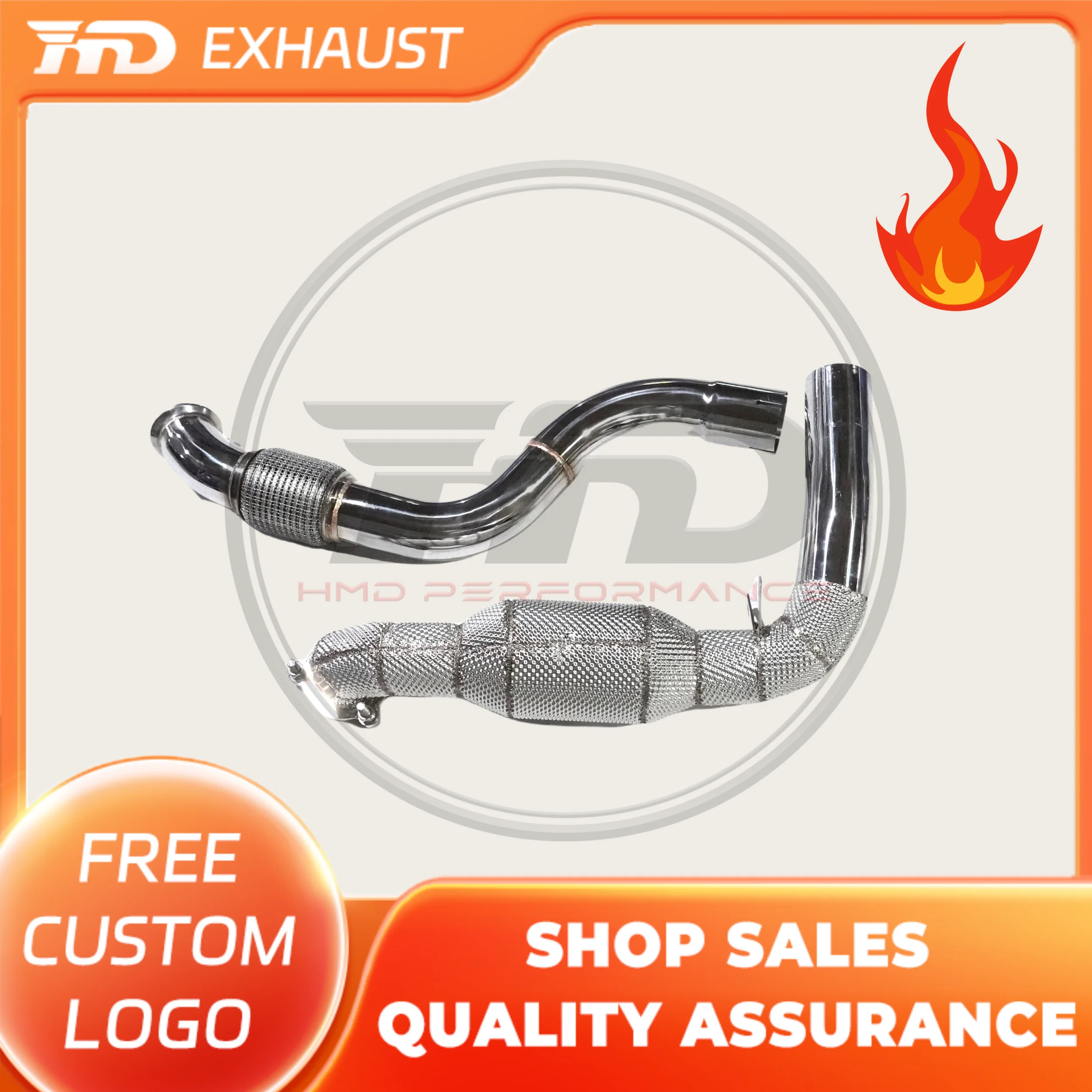 HMD Hot sale Stainless steel downpipe exhaust headers for mercedes-benz A260 performance parts heat shield catalysis
HMD Hot sale Stainless steel downpipe exhaust headers for mercedes-benz A260 performance parts heat shield catalysis