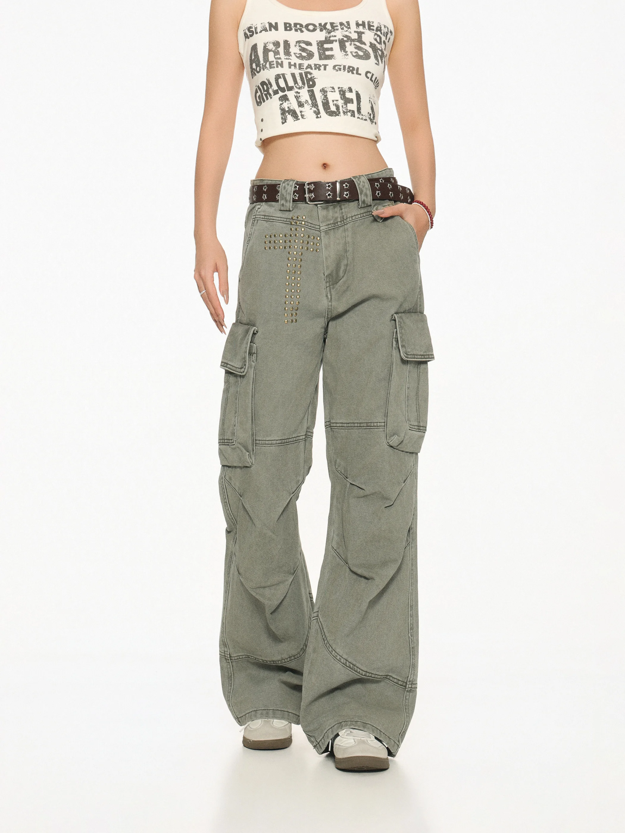 Retro Style Workwear Denim Jeans Women's Distressed Washed Wide Leg Casual Pants Beer Captain Y2K Spicy Girl Long Pants
Retro Style Workwear Denim Jeans Women's Distressed Washed Wide Leg Casual Pants Beer Captain Y2K Spicy Girl Long Pants