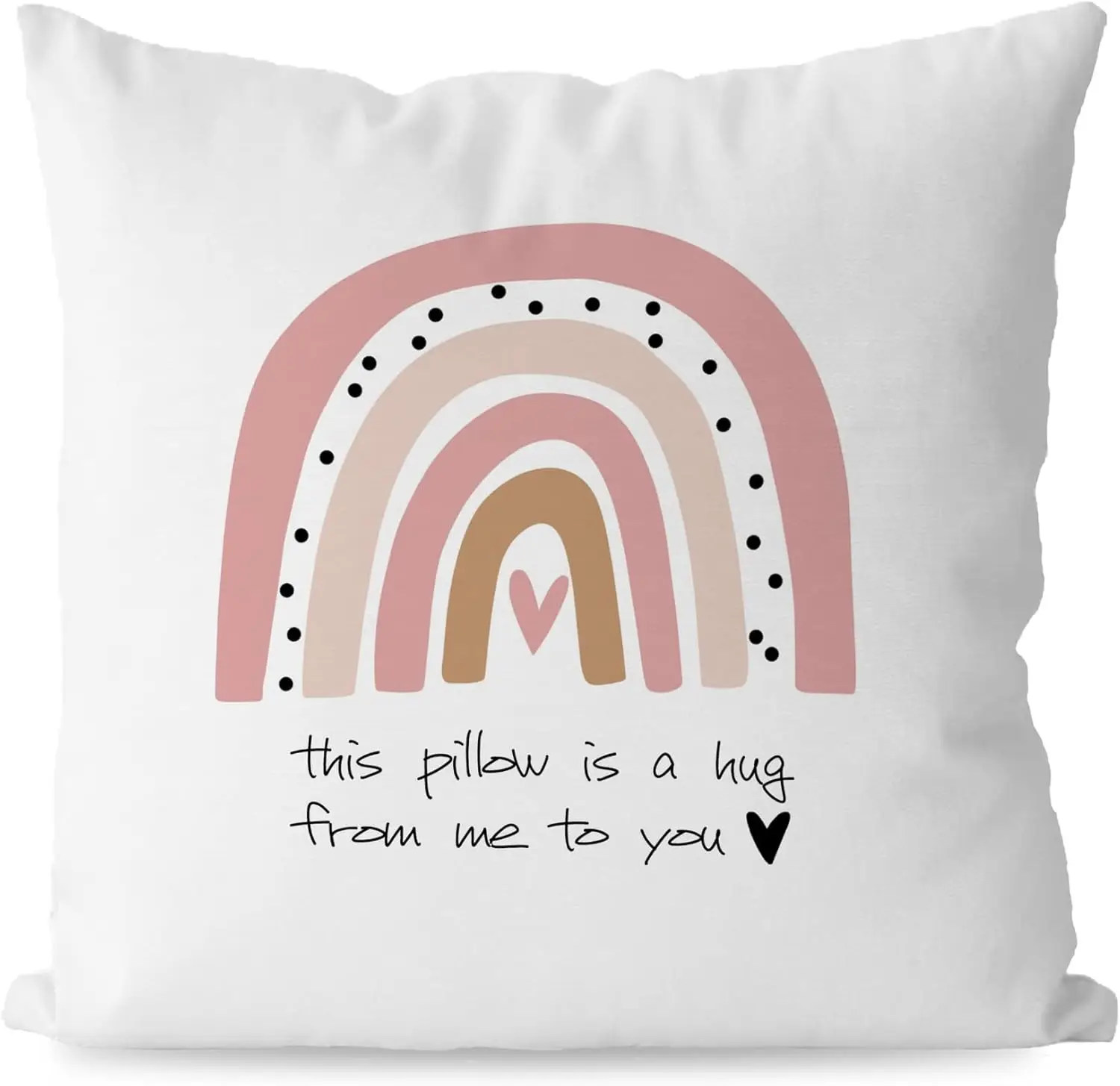Pink Boho Rainbow Hug Pillow Cover 18x18in, Long Distance Gift
Pink Boho Rainbow Hug Pillow Cover 18x18in, Long Distance Gift
