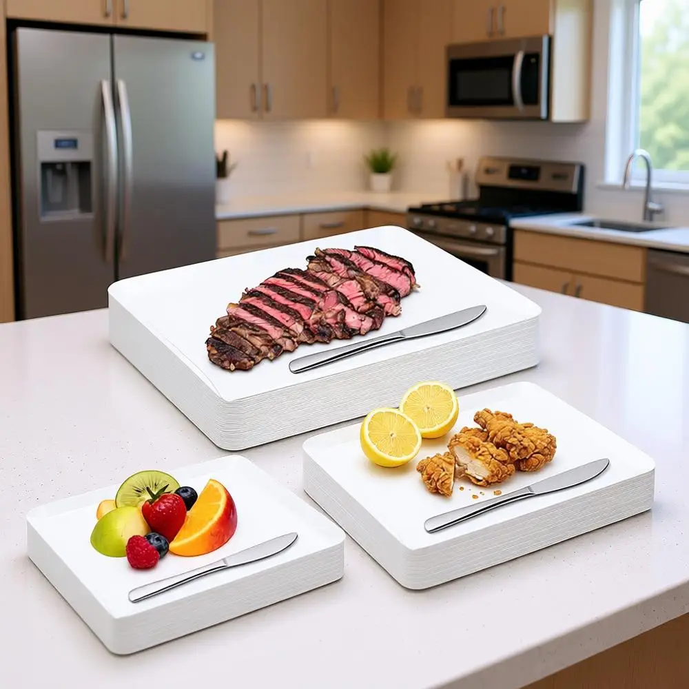 Flexible Plastic Cutting Board Sheets, Disposable, Assorted Sizes 15x11, 13x10, 11x9 for Kitchen & Commercial Use
Flexible Plastic Cutting Board Sheets, Disposable, Assorted Sizes 15x11, 13x10, 11x9 for Kitchen & Commercial Use