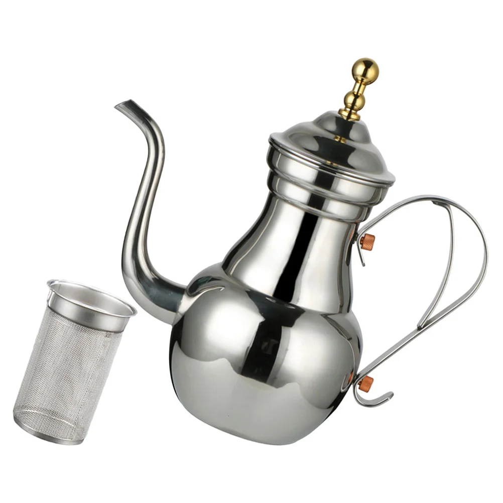 Kettle Middle Eastern Stainless Steel Scented Coffee Pot with Filter Restaurant (Silver 15L) Pouring
Kettle Middle Eastern Stainless Steel Scented Coffee Pot with Filter Restaurant (Silver 15L) Pouring