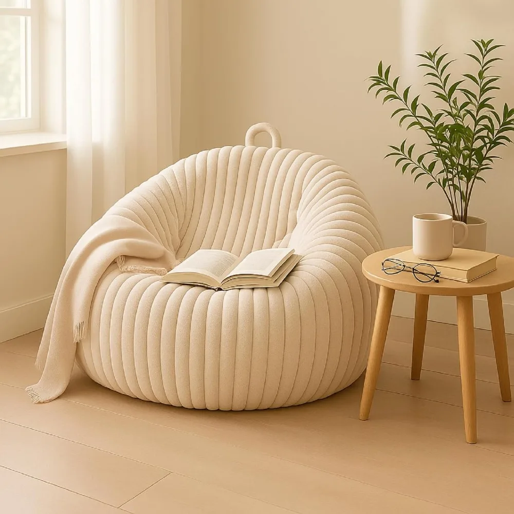 Ribbed Rabbit Fur Bean Bag Chair Cover, Plush Doll & Stuffed Animal Storage, Comfy Creamy White Large, No Filler
Ribbed Rabbit Fur Bean Bag Chair Cover, Plush Doll & Stuffed Animal Storage, Comfy Creamy White Large, No Filler