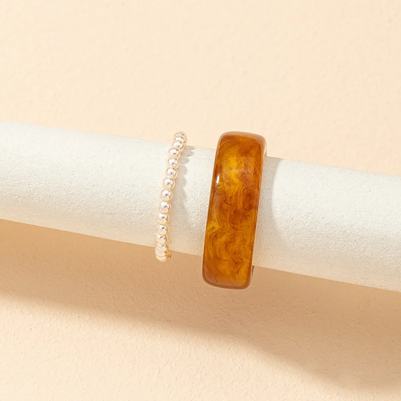 202 Pearl Resin Ring Set ular Jewelry Two Rings Cross-Border INS Handwear Faionable Accories Wholes Price
202 Pearl Resin Ring Set ular Jewelry Two Rings Cross-Border INS Handwear Faionable Accories Wholes Price