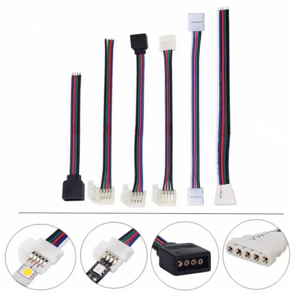 5PCS Colorful LED light strip wire Connector Cable 4Pin/5Pin/6pin 10mm 12mm for RGB RGBW RGBWW Color 5050 LED light strip
5PCS Colorful LED light strip wire Connector Cable 4Pin/5Pin/6pin 10mm 12mm for RGB RGBW RGBWW Color 5050 LED light strip 