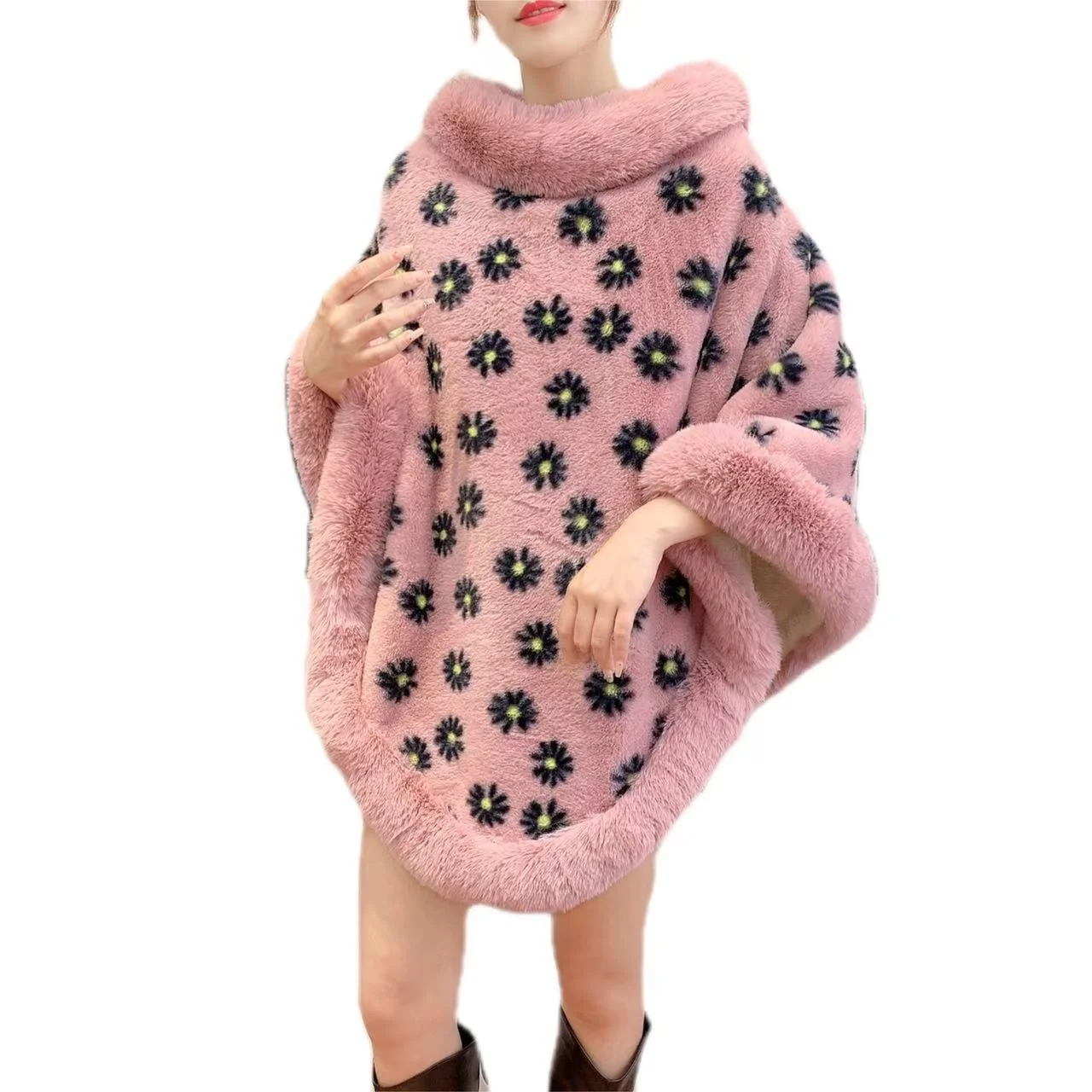 Autumn Winter Plu Women's Long Sve Hooded Jaet Floral Print Warmth Faionable Versatile Polyester Fur Collar Coat
Autumn Winter Plu Women's Long Sve Hooded Jaet Floral Print Warmth Faionable Versatile Polyester Fur Collar Coat