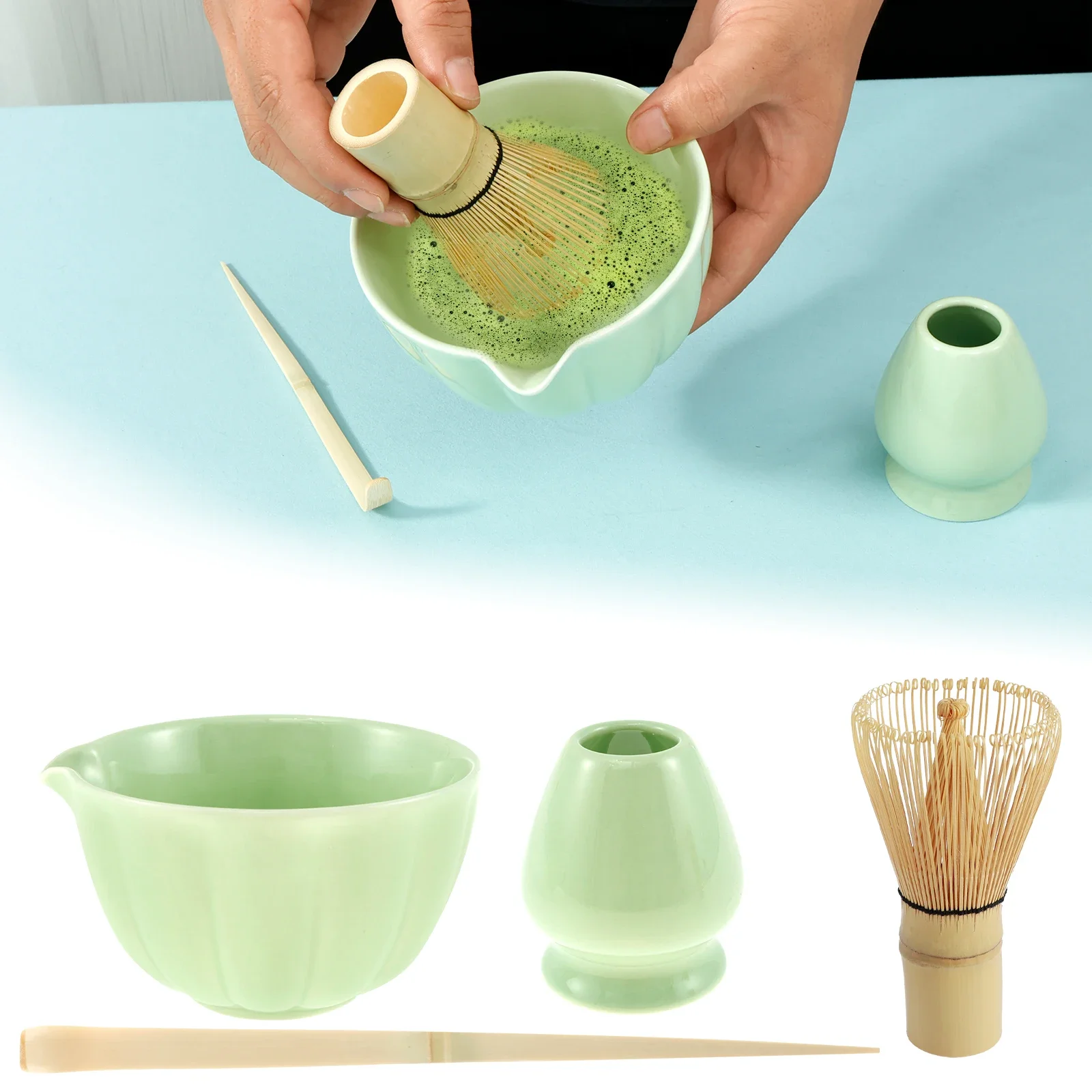 Japanese Matcha Tea Set Matcha Bowl with Matcha Whisk Holder Indoor Beverage Shop Tea-making Tools Accessories for Tea Lover
Japanese Matcha Tea Set Matcha Bowl with Matcha Whisk Holder Indoor Beverage Shop Tea-making Tools Accessories for Tea Lover