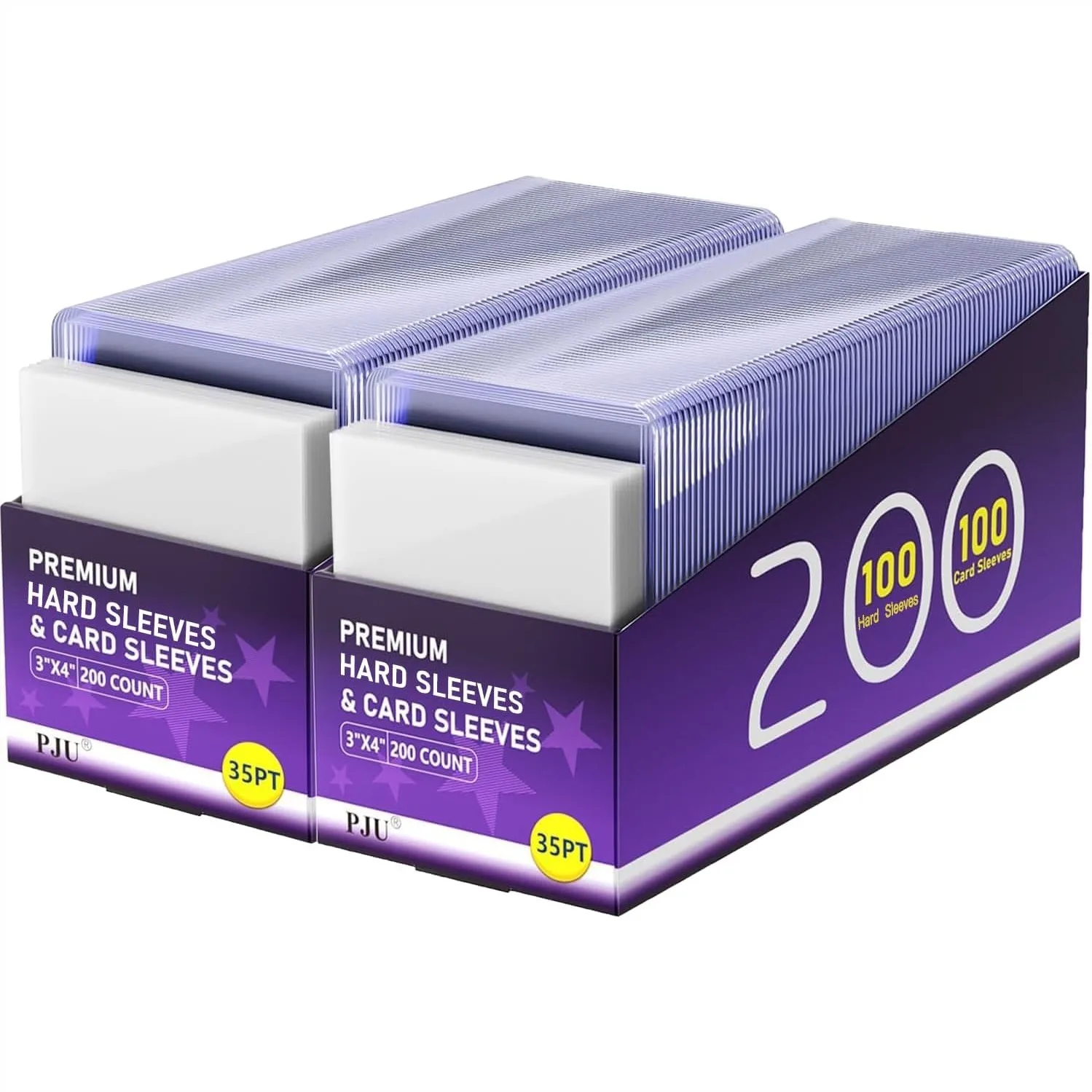 400 Card Sleeves Hard Plastic Premium 3x4 Trading Cards Holder Sports Football Game Card Protectors Top Cases 200 Hard 200 Soft
400 Card Sleeves Hard Plastic Premium 3x4 Trading Cards Holder Sports Football Game Card Protectors Top Cases 200 Hard 200 Soft