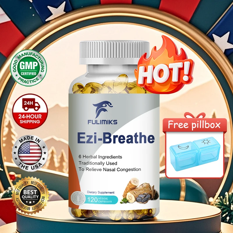 Капсулы Ezi-Breathe для поддержки легких, натуральная формула для комфорта дыхания, очищения дыхательных путей и здоровой работы легких
Капсулы Ezi-Breathe для поддержки легких, натуральная формула для комфорта дыхания, очищения дыхательных путей и здоровой работы легких