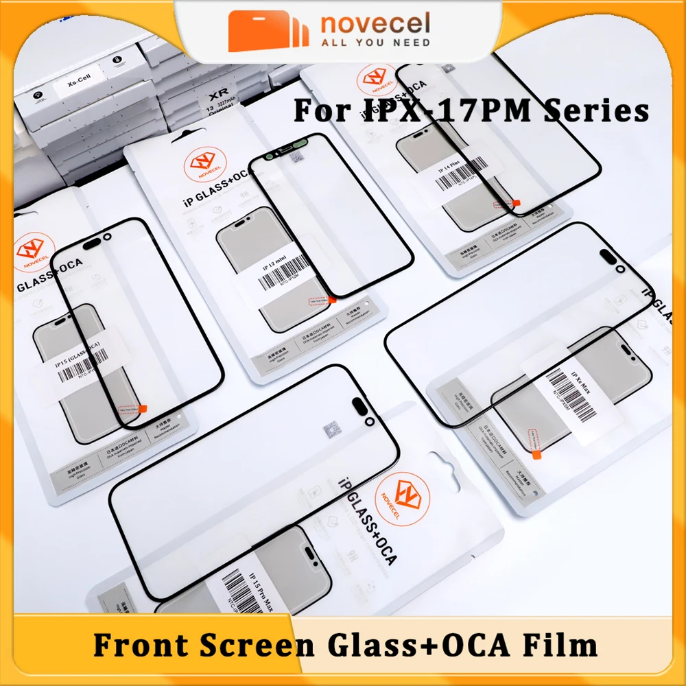 10pcs Novecel Front Screen Glass+OCA Film Replacement For iPhone 17 Pro Max Air 16 15 14 13 Outer Cover Lens Glass Panel Repair
10pcs Novecel Front Screen Glass+OCA Film Replacement For iPhone 17 Pro Max Air 16 15 14 13 Outer Cover Lens Glass Panel Repair
