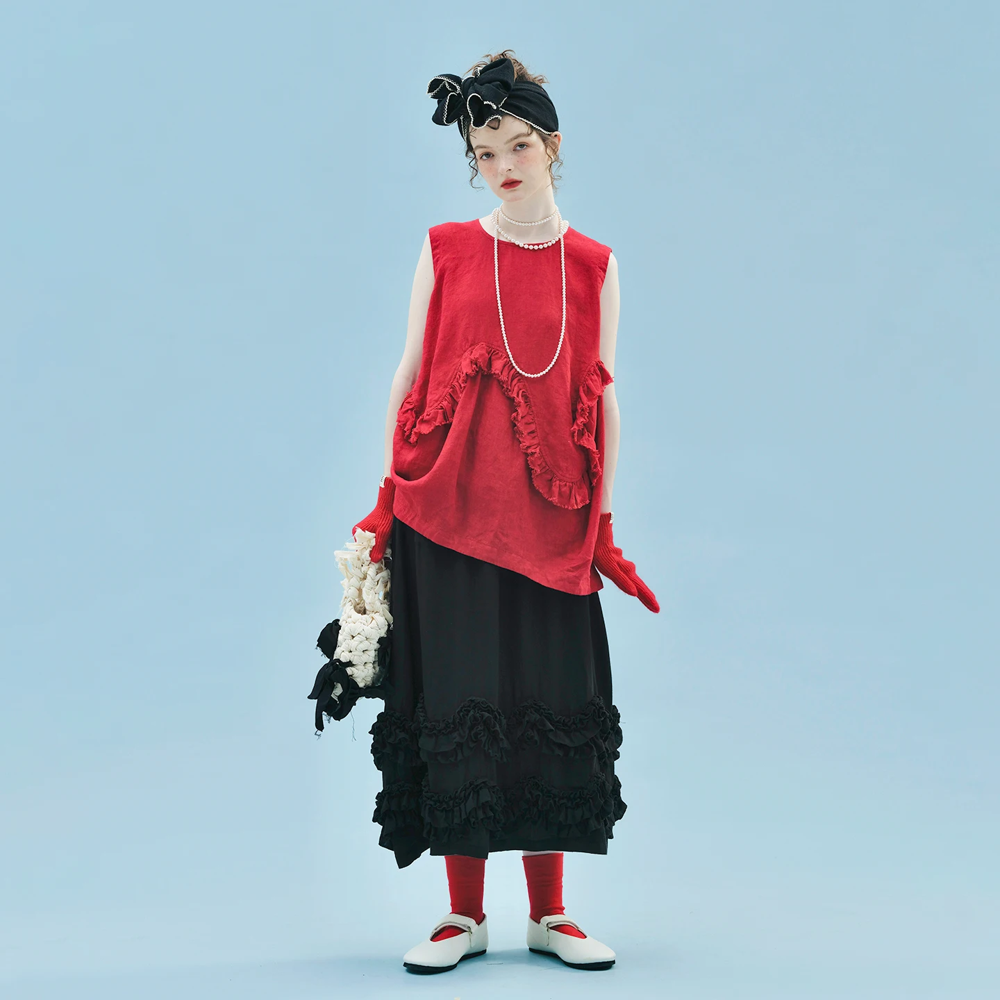 imakokoni summer original linen high waisted A-line ruffled loose mid length skirt casual retro black midi skirt 265493
imakokoni summer original linen high waisted A-line ruffled loose mid length skirt casual retro black midi skirt 265493