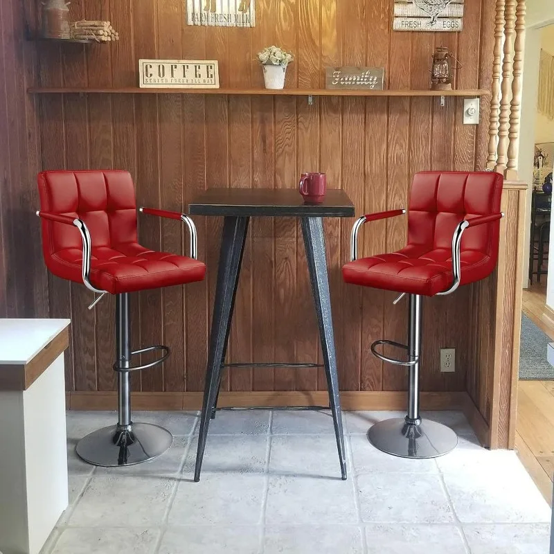 Tall Bar Stools Set of 2 Modern Square PU Leather Adjustable BarStools Counter Height Stools with Arms and Back Bar Chairs 360
Tall Bar Stools Set of 2 Modern Square PU Leather Adjustable BarStools Counter Height Stools with Arms and Back Bar Chairs 360