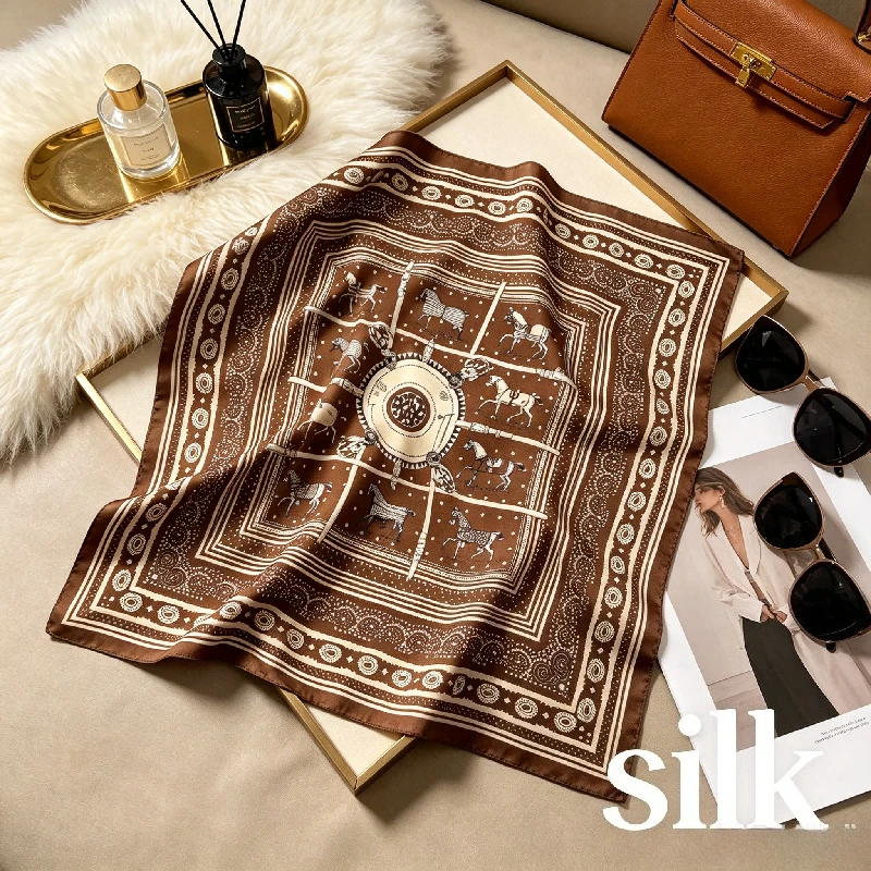 New Silk Silk Scarf Small Square Scarf Mulberry Silk Enhances Temperament Versatile Souvenir Scarf Professional Flight Attendant
New Silk Silk Scarf Small Square Scarf Mulberry Silk Enhances Temperament Versatile Souvenir Scarf Professional Flight Attendant