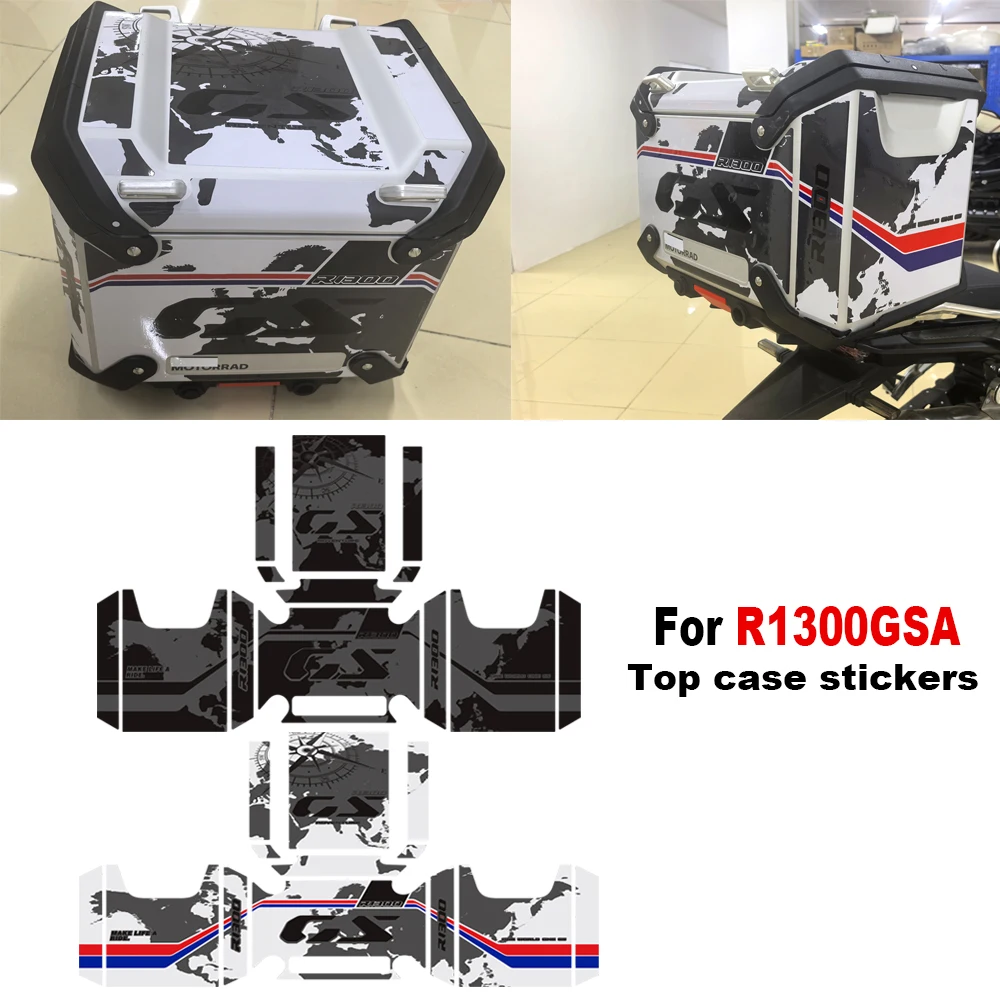 For BMW R1300GS R 1300 GS R1300 ADV GSA Adventure 2025 Motorcycle Top case side luggage box stickers decals Full PVC kit
For BMW R1300GS R 1300 GS R1300 ADV GSA Adventure 2025 Motorcycle Top case side luggage box stickers decals Full PVC kit