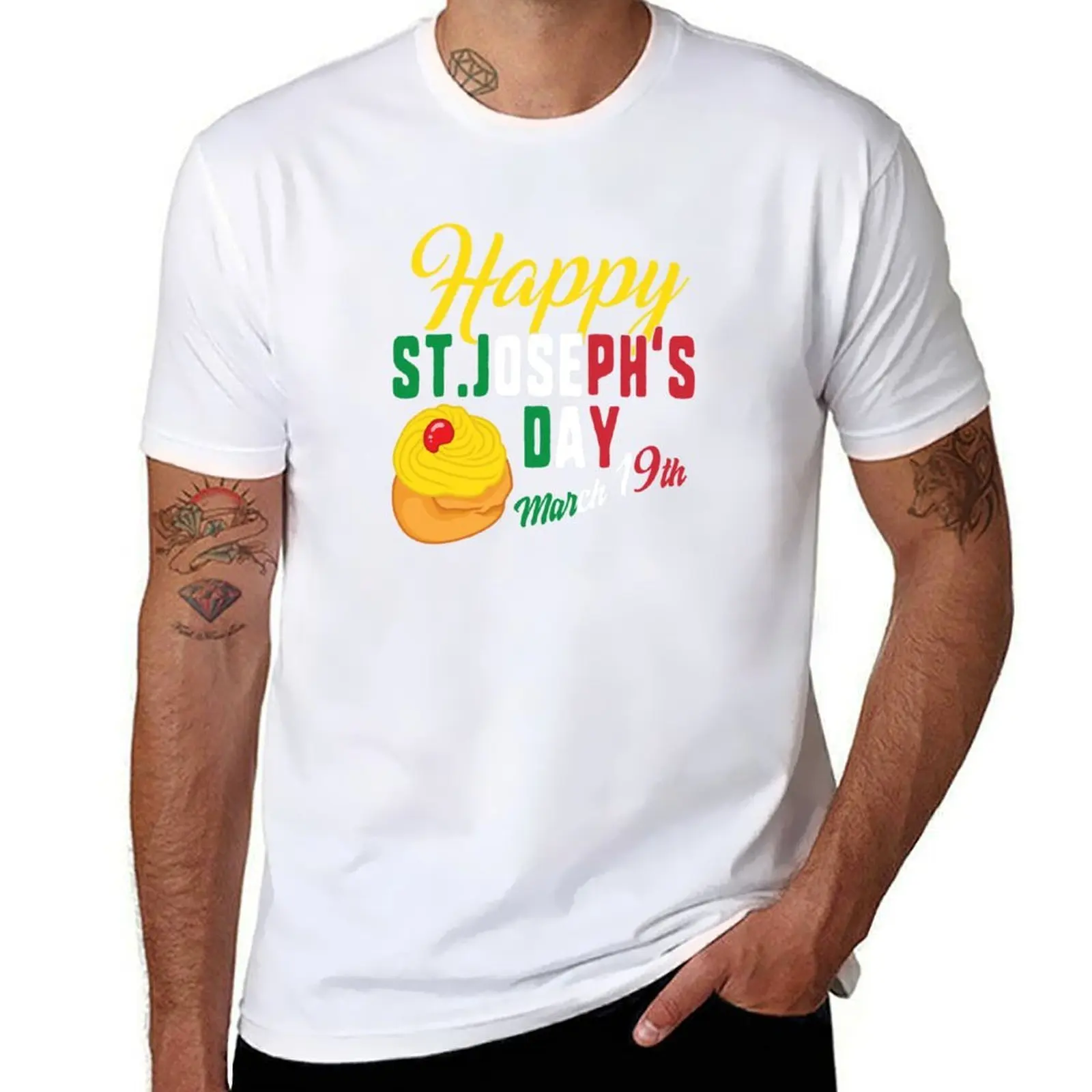 Happy St Josephs Day Jesus Sfingi Zeppole March 19th Christ Catholic Religious Christian Gift T-Shirt cotton tshirt 100% T-Shirt
Happy St Josephs Day Jesus Sfingi Zeppole March 19th Christ Catholic Religious Christian Gift T-Shirt cotton tshirt 100% T-Shirt