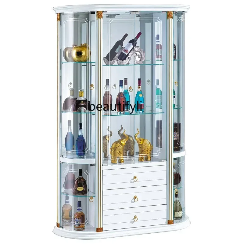 European-Style Glass Wine Cabinet Wall Dining Room Sideboard Storage Curio Cabinet Living Room Wine Cabinet Home
European-Style Glass Wine Cabinet Wall Dining Room Sideboard Storage Curio Cabinet Living Room Wine Cabinet Home