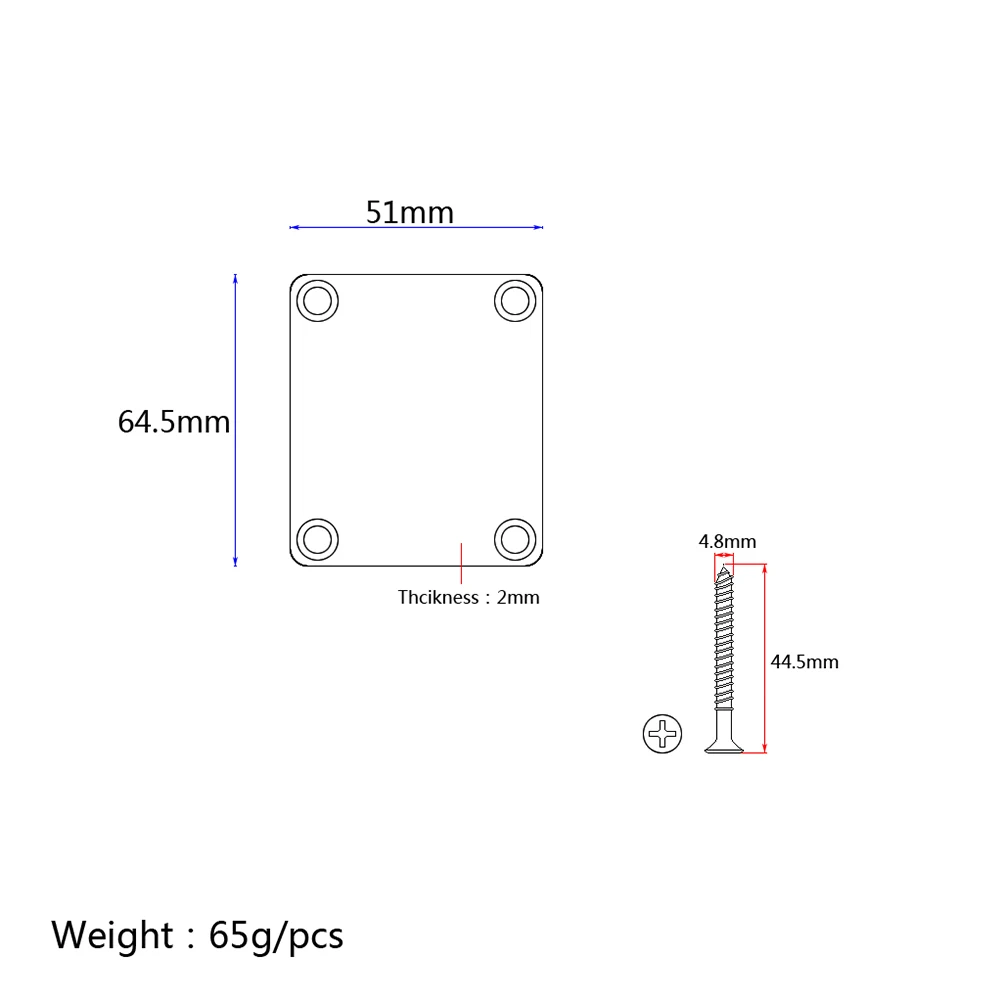 Chrome Reinforcement Board Metal Guitar Neck Plate Joint Connecting Bass Electric
Chrome Reinforcement Board Metal Guitar Neck Plate Joint Connecting Bass Electric