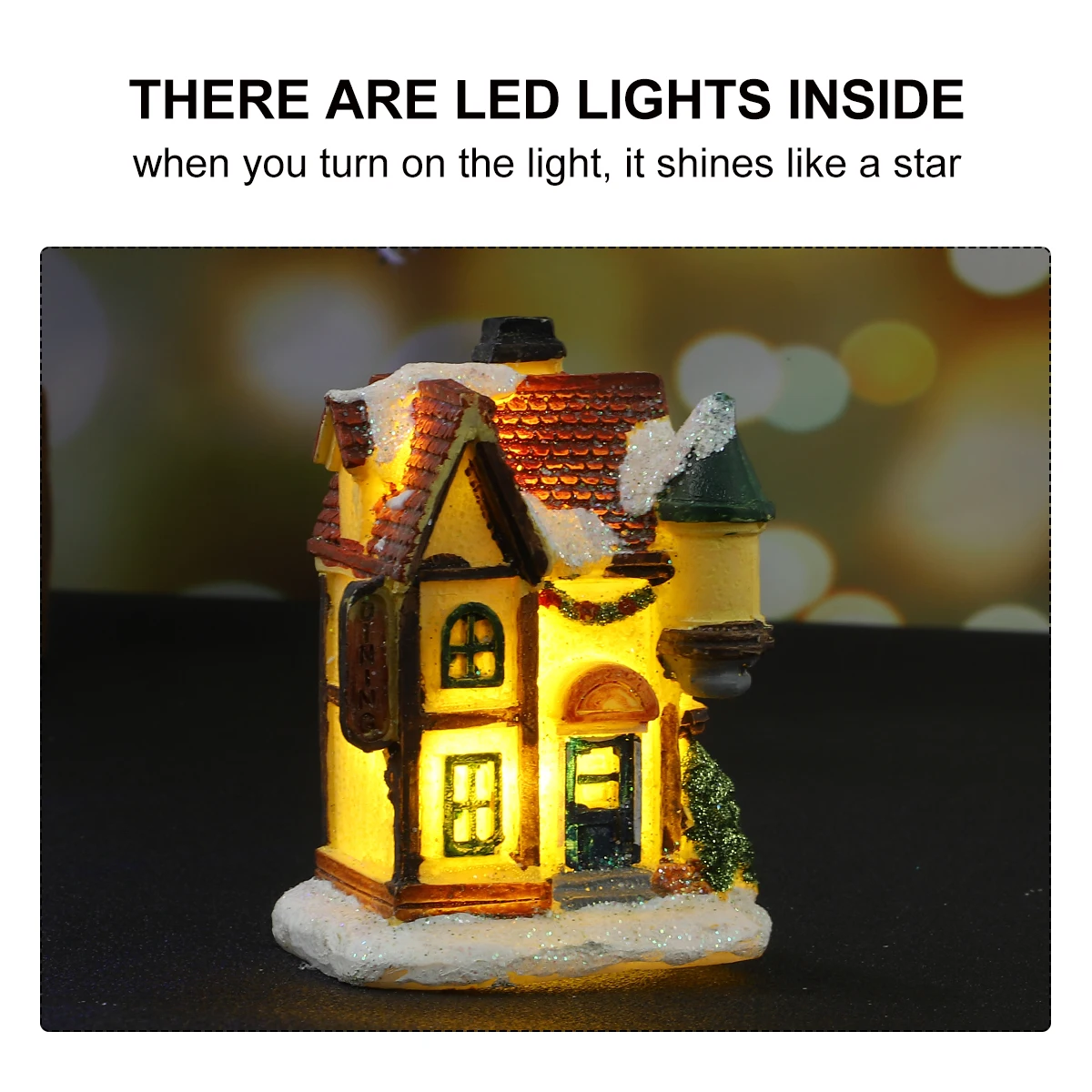 1Pcs Christmas Luminous House Resin Villa LED Light Warm Decorative Desktop Ornament for Xmas Festival Christmas Luminous House
1Pcs Christmas Luminous House Resin Villa LED Light Warm Decorative Desktop Ornament for Xmas Festival Christmas Luminous House