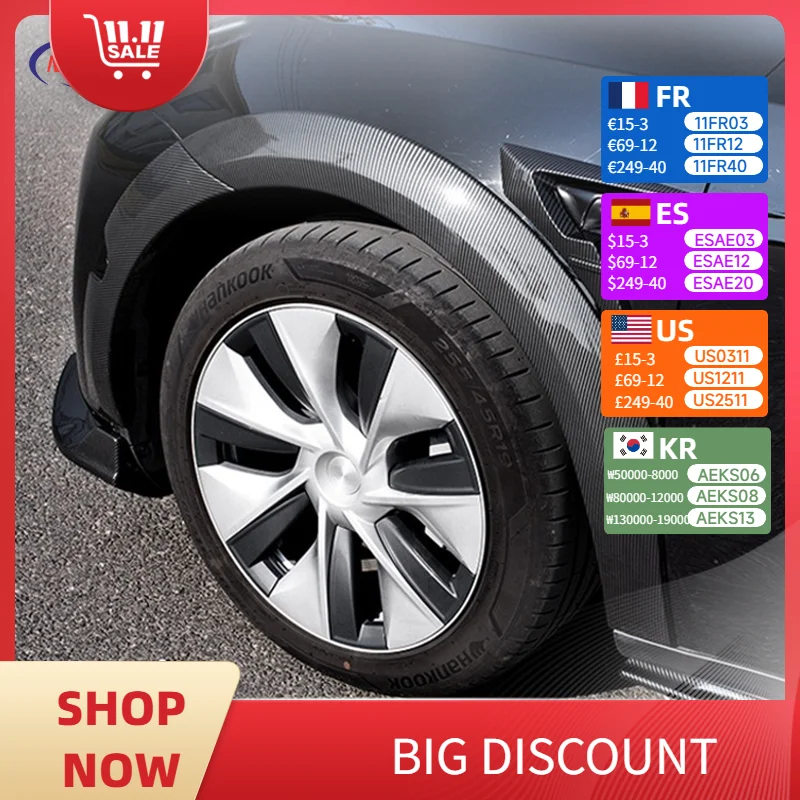 NovaAcc Wheel Eyebrow Arches Fender Flares Lip Protector Trims Mudguard Bright Matte for Tesla Model Y 2021-2024 Car Accessories
NovaAcc Wheel Eyebrow Arches Fender Flares Lip Protector Trims Mudguard Bright Matte for Tesla Model Y 2021-2024 Car Accessories
