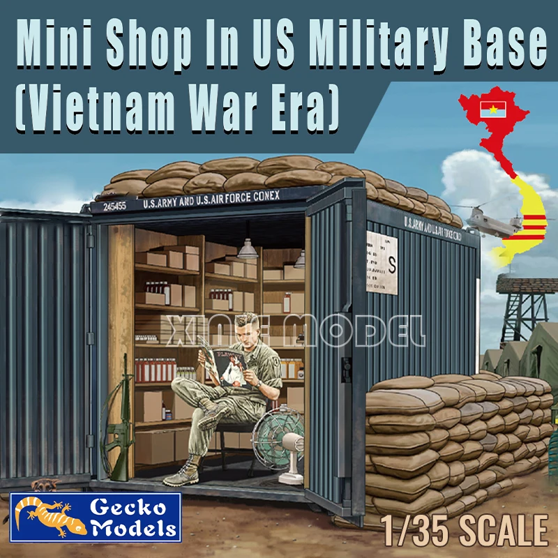 Комплект масштабной модели Gecko 35GM0118 Mini Shop In US Military Base (Вьетнамская война) 1/35
Комплект масштабной модели Gecko 35GM0118 Mini Shop In US Military Base (Вьетнамская война) 1/35