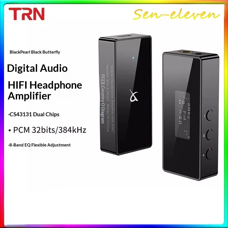 TRN Black Butterfly Lossless DAC Adapter HiFi Headphone Amplifier Portable Audio Dongle for Smartphones
TRN Black Butterfly Lossless DAC Adapter HiFi Headphone Amplifier Portable Audio Dongle for Smartphones