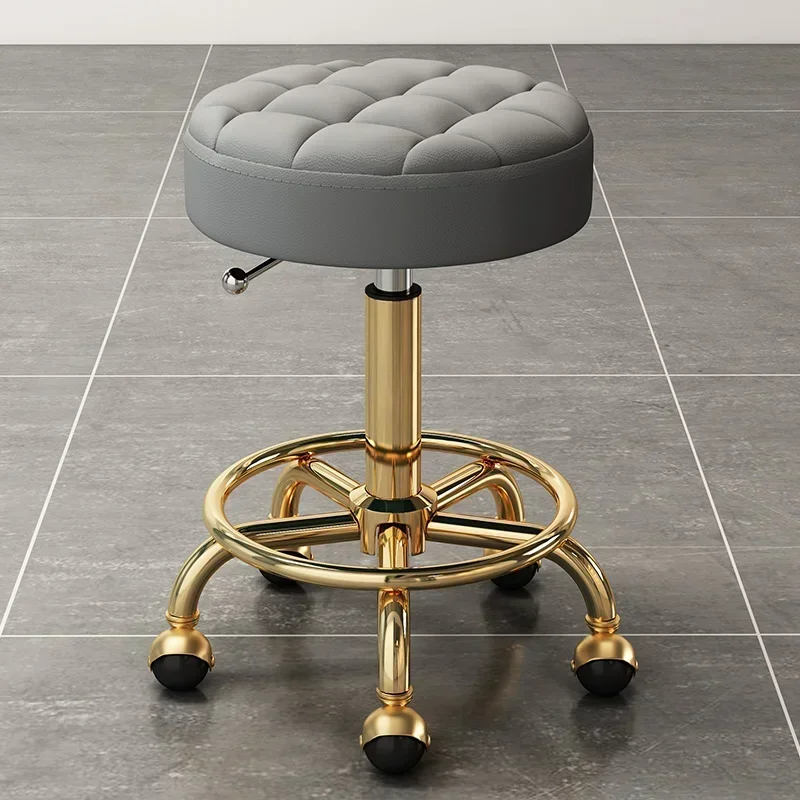 Barber Patio Hairdressing Chairs Gold Beauty Nail Chair Feeding Stool Minimalist Wheels Swivel Lifting Round Stools Furniture
Barber Patio Hairdressing Chairs Gold Beauty Nail Chair Feeding Stool Minimalist Wheels Swivel Lifting Round Stools Furniture