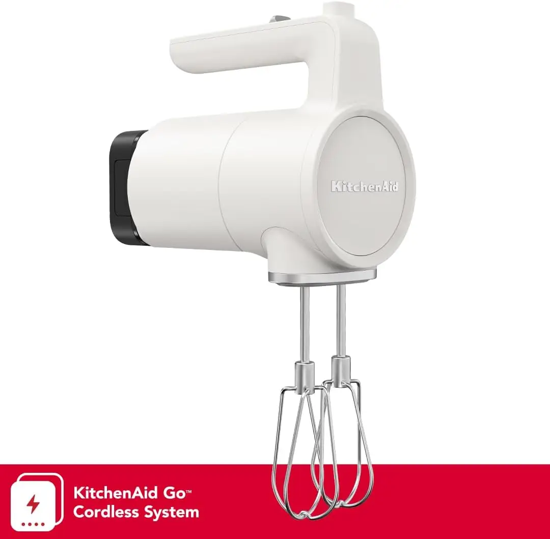 Factory Price Go Cordless Hand Mixer - battery included, KHMR762, Porcelain White
Factory Price Go Cordless Hand Mixer - battery included, KHMR762, Porcelain White