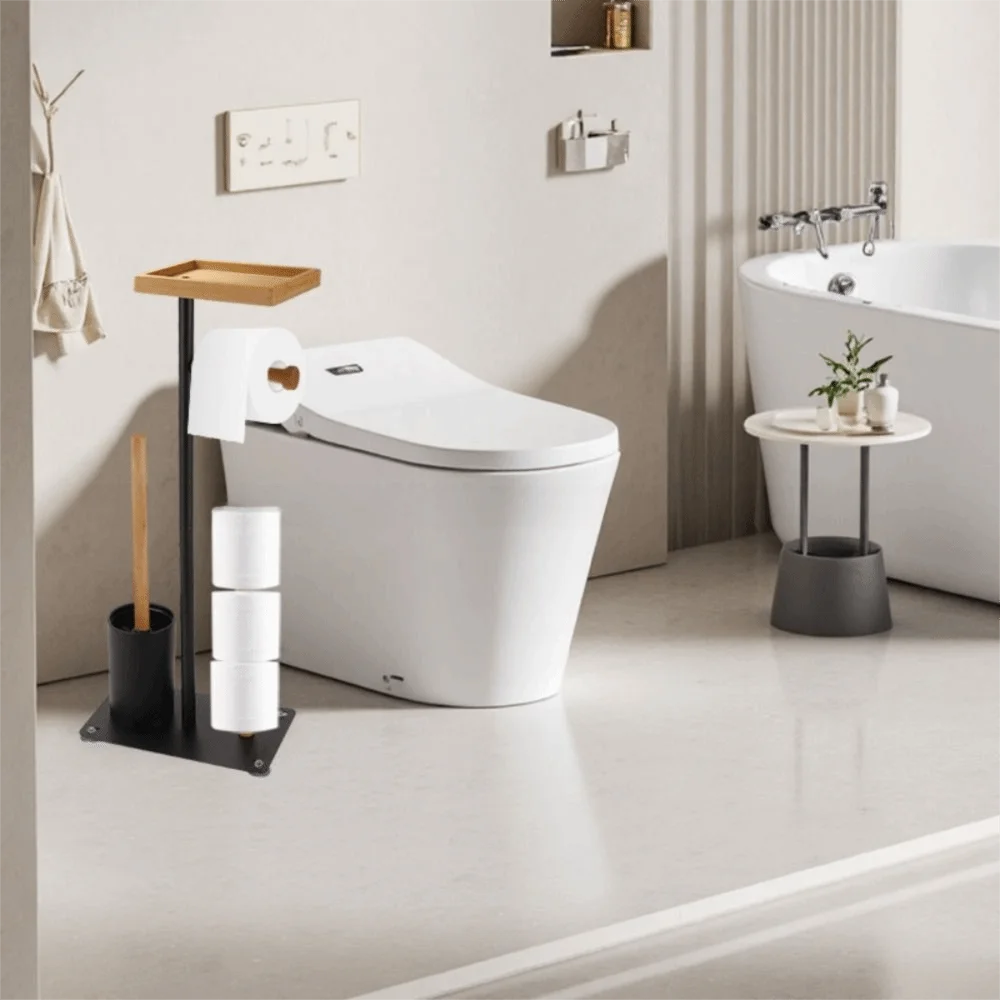 Stainless Steel Floor Standing Toilet Roll Holder With Toilet Brush Storage Tray Included Freestanding Tissue Dispenser
Stainless Steel Floor Standing Toilet Roll Holder With Toilet Brush Storage Tray Included Freestanding Tissue Dispenser