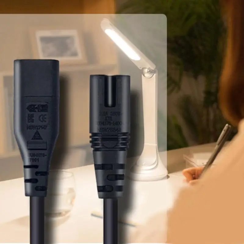 652F 30cm IEC 320 2-Pin C7 Male to C8 Female Figure 8 Power Adapter Cord Extension Cable for Desk Lamps Speaker Printer
652F 30cm IEC 320 2-Pin C7 Male to C8 Female Figure 8 Power Adapter Cord Extension Cable for Desk Lamps Speaker Printer