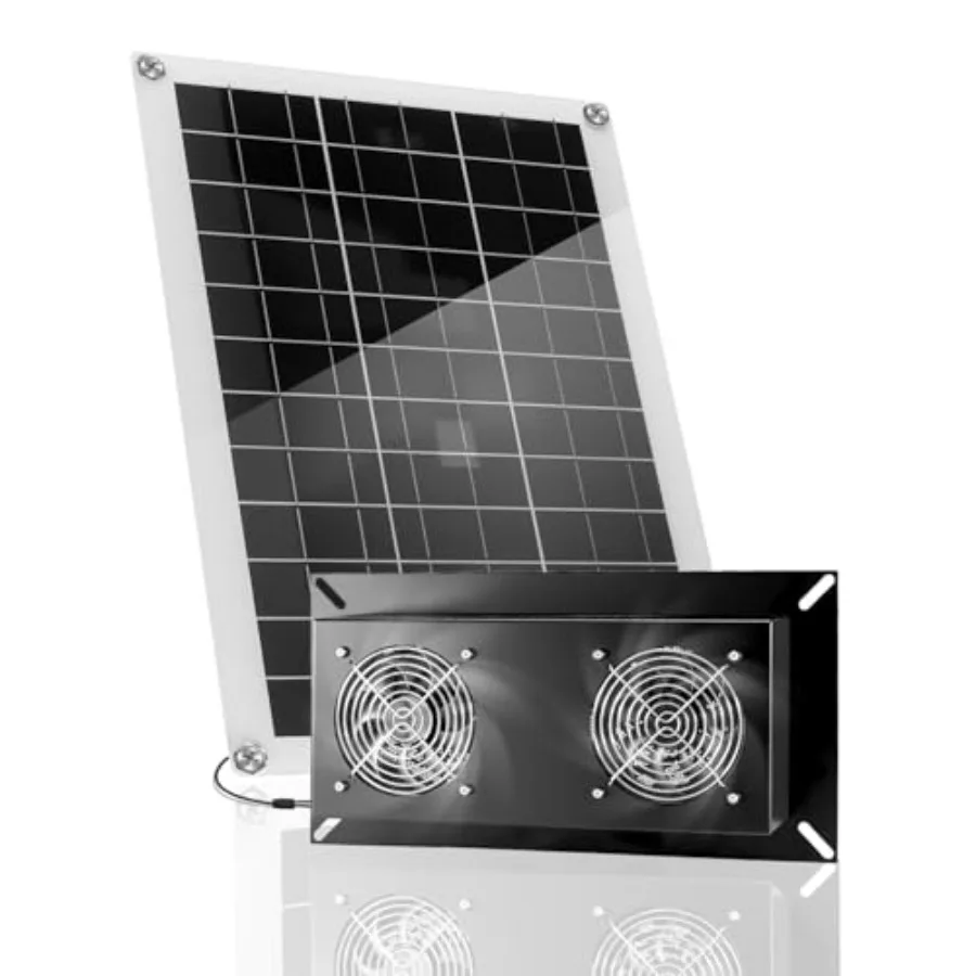 20W Solar Ventilation Fan for Chicken Coops Greenhouses Sheds Pet Houses Outdoor Dual Fan with Metal Housing Waterproof Solar P
20W Solar Ventilation Fan for Chicken Coops Greenhouses Sheds Pet Houses Outdoor Dual Fan with Metal Housing Waterproof Solar P