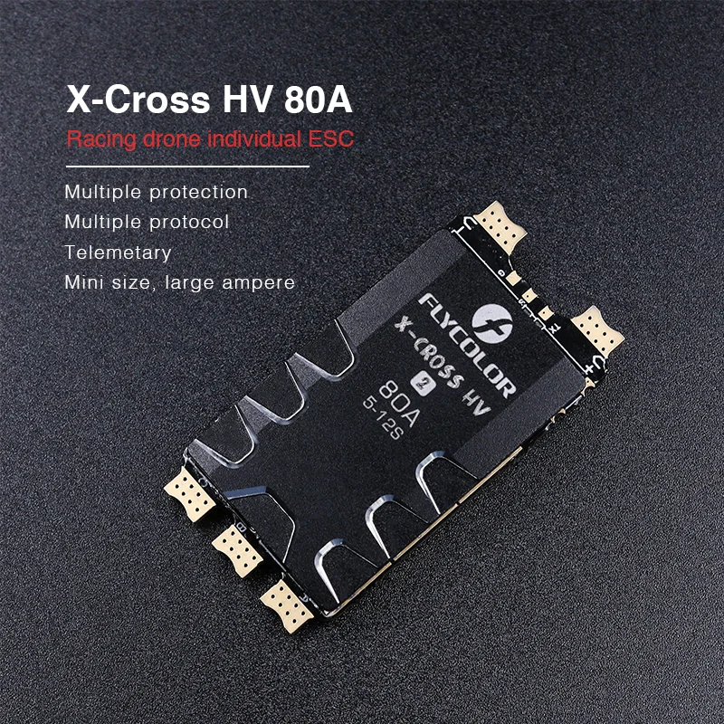 FLYCOLOR X-Cross HV ESC BL-32 Bit for RC Airplane Parts FPV Brushless Speed Controller with 5-12S 60A 80A 120A 160A
FLYCOLOR X-Cross HV ESC BL-32 Bit for RC Airplane Parts FPV Brushless Speed Controller with 5-12S 60A 80A 120A 160A