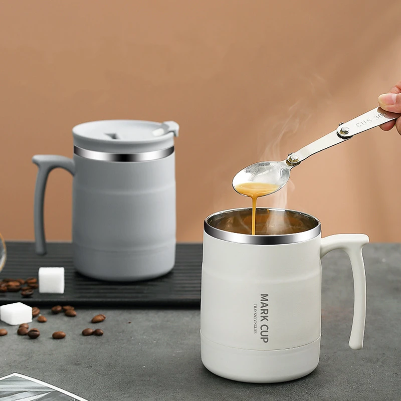 500ml Double Wall Thermal Coffee Mug with Spoon Stainless Steel Cold Water Drinks Metal Tumbler Tea Milk Cups for Camping Travel
500ml Double Wall Thermal Coffee Mug with Spoon Stainless Steel Cold Water Drinks Metal Tumbler Tea Milk Cups for Camping Travel