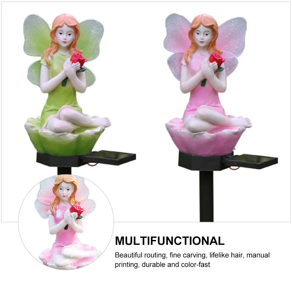 Solar Powered Flower Fairy Shaped Garden Stake Light Decorative Led Landscape Lamp Waterproof Outdoor Lawn Decoration 600Mah 
Solar Powered Flower Fairy Shaped Garden Stake Light Decorative Led Landscape Lamp Waterproof Outdoor Lawn Decoration 600Mah