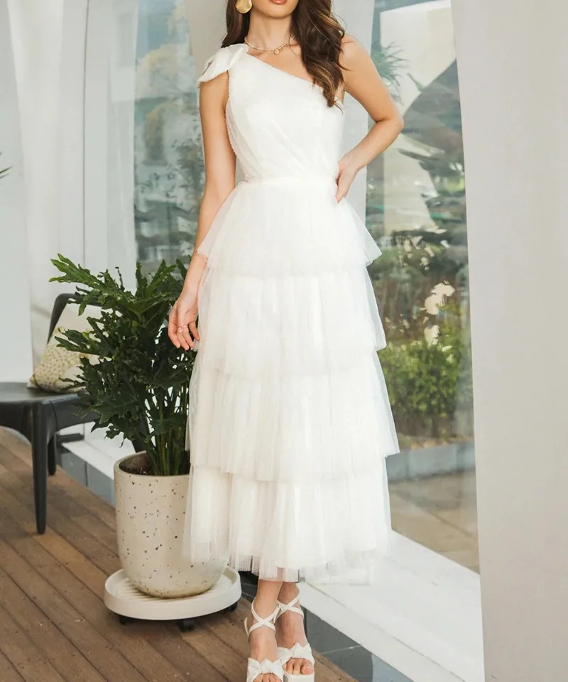 Chic One Shoulder Mesh Evening Dress New 2024 Ankle Length Solid Tiered Prom Party Gowns Summer Elegant Simple Vestidos
Chic One Shoulder Mesh Evening Dress New 2024 Ankle Length Solid Tiered Prom Party Gowns Summer Elegant Simple Vestidos