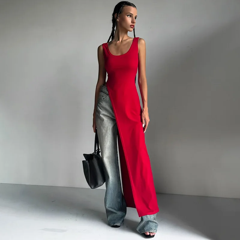 Summer New Fashionable Dress Street Photography Personalized Slimming Split Shoulder Strap Dress
Summer New Fashionable Dress Street Photography Personalized Slimming Split Shoulder Strap Dress