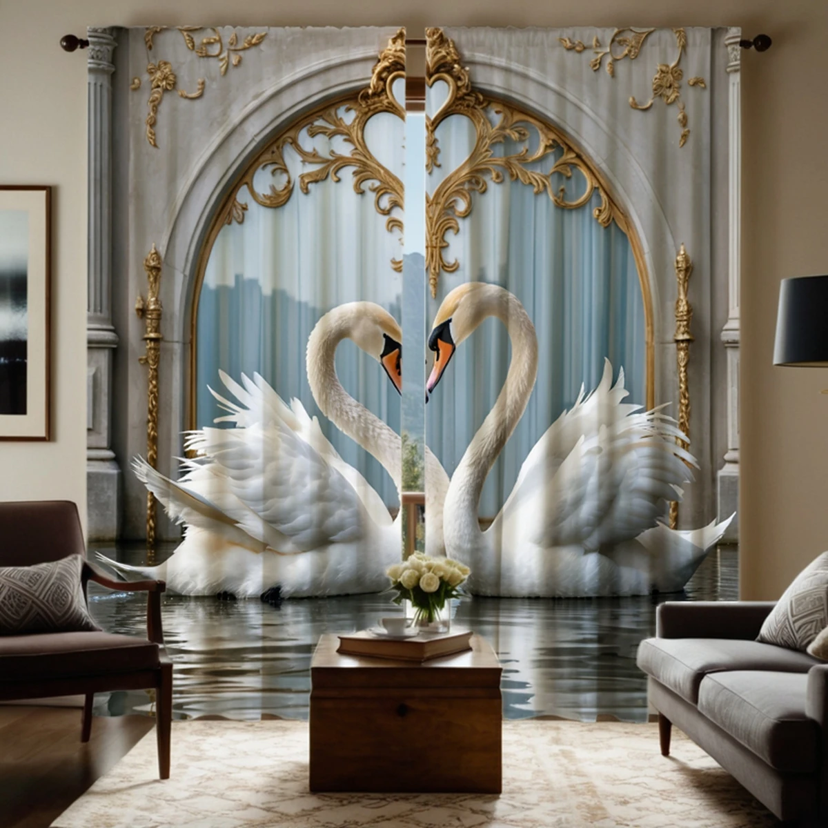 2 pieces HD digital gray light luxury European warm swan curtain home decoration style decoration living room bedroom rod curtai
2 pieces HD digital gray light luxury European warm swan curtain home decoration style decoration living room bedroom rod curtai