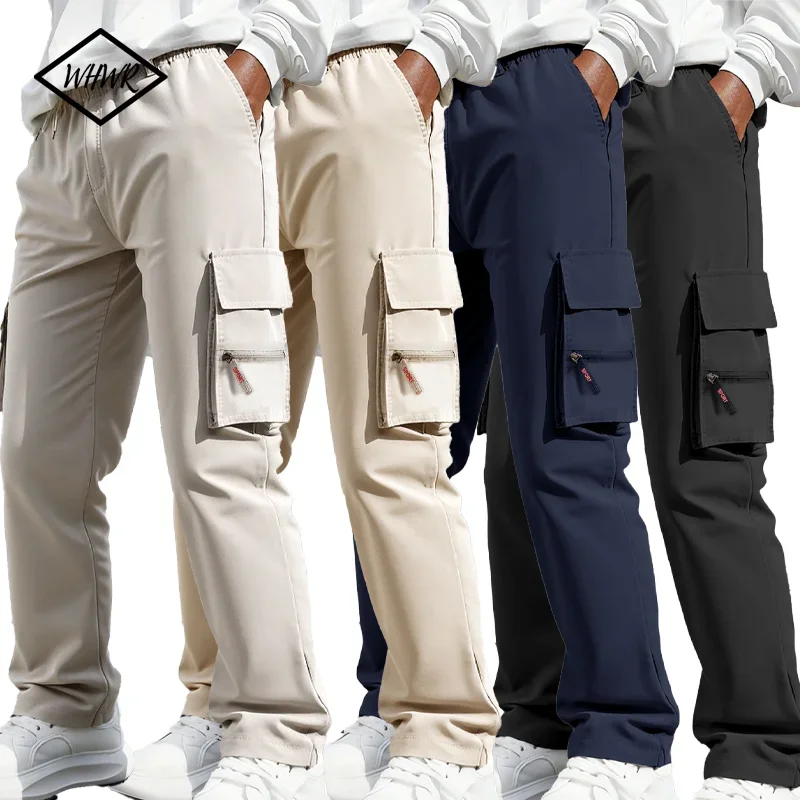 Весенне-осенние мужские повседневные спортивные штаны-карго с завязками на талии, тактические свободные брюки для мужчин с несколькими карманами, S-XXXL
Весенне-осенние мужские повседневные спортивные штаны-карго с завязками на талии, тактические свободные брюки для мужчин с несколькими карманами, S-XXXL
