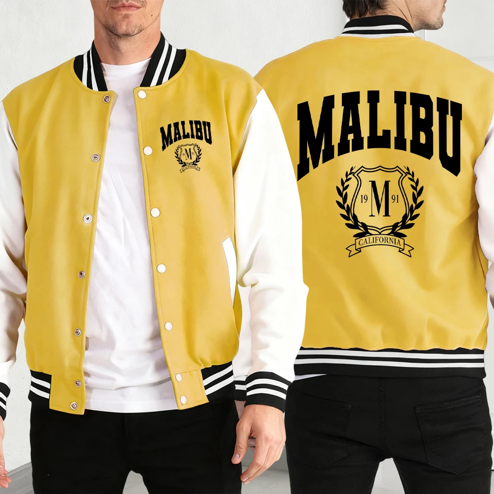 Malibu Beach Print Men'S Autumn Baseball Jersey High Street Loose Jackets Fashion Pocket Clothing Vintage Casual Menswear
Malibu Beach Print Men'S Autumn Baseball Jersey High Street Loose Jackets Fashion Pocket Clothing Vintage Casual Menswear