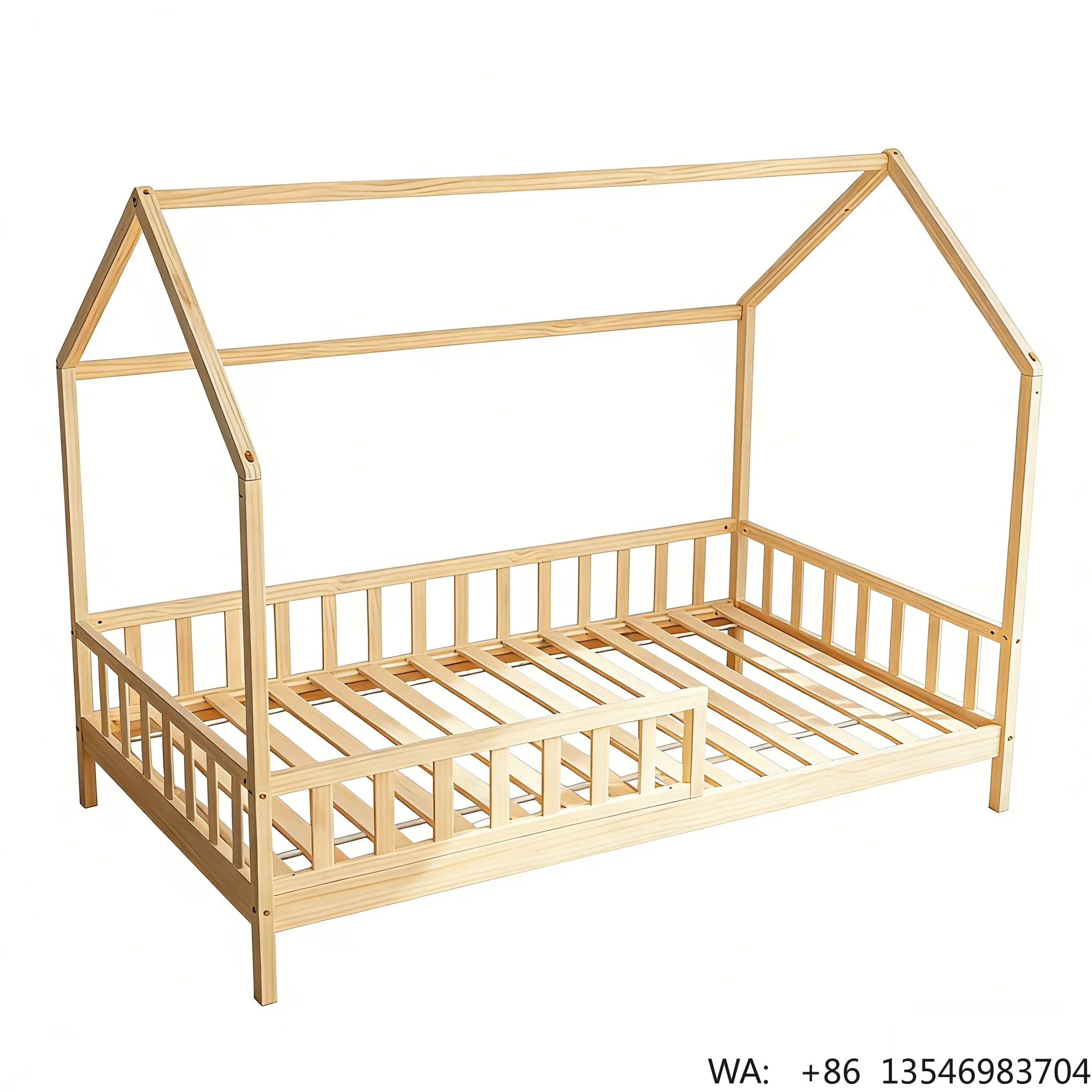 Comfortable Toddler Child Wooden Montessori Frame Floor Children's Bed with Safety Guardrails for Bedroom and School Use
Comfortable Toddler Child Wooden Montessori Frame Floor Children's Bed with Safety Guardrails for Bedroom and School Use