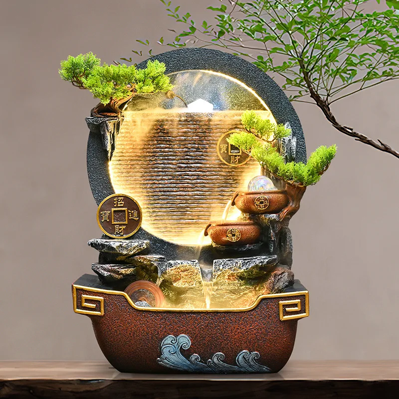 HYS new Chinese rockery flowing water fountain ornament office landscape feng shui wheel lobby entrance decoration
HYS new Chinese rockery flowing water fountain ornament office landscape feng shui wheel lobby entrance decoration