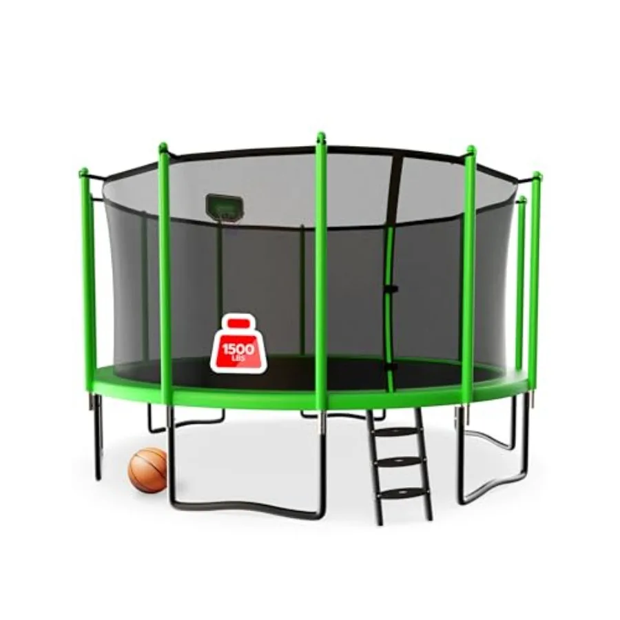 Outdoor trampoline for backyard use galvanized steel frame black 1500LBS weight capacity ASTM approved with basketball hoop and
Outdoor trampoline for backyard use galvanized steel frame black 1500LBS weight capacity ASTM approved with basketball hoop and