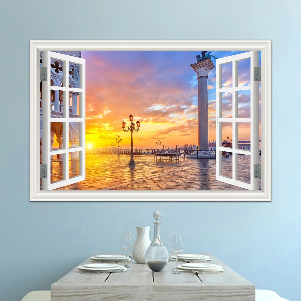 One Piece Beautiful City Water Town Scenery Sticker, 3D Window View Decal, Vinyl Mural Wallpaper, PVC Wall Sticker, Room Decor
One Piece Beautiful City Water Town Scenery Sticker, 3D Window View Decal, Vinyl Mural Wallpaper, PVC Wall Sticker, Room Decor