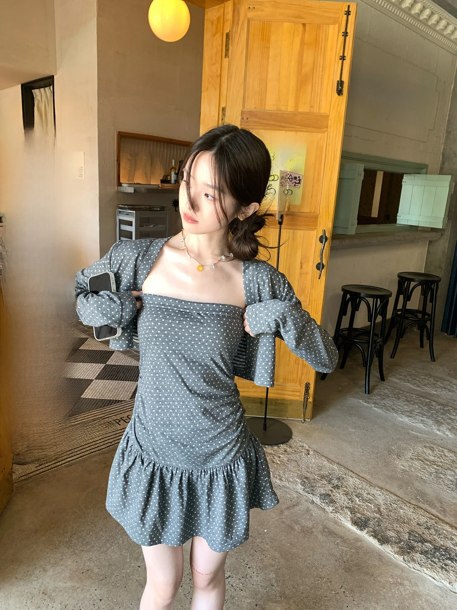 Sinbounboun Polka Dot Splice Tube Top Short Dress Women's Fashion Set Spring 2026 Breathable Polyester Casual Work Date
Sinbounboun Polka Dot Splice Tube Top Short Dress Women's Fashion Set Spring 2026 Breathable Polyester Casual Work Date