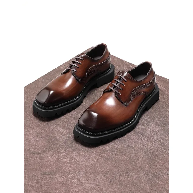 British Style Mens Formal Shoes Genuine Leather Derby Shoes Breathable Office Wedding Shoes
British Style Mens Formal Shoes Genuine Leather Derby Shoes Breathable Office Wedding Shoes