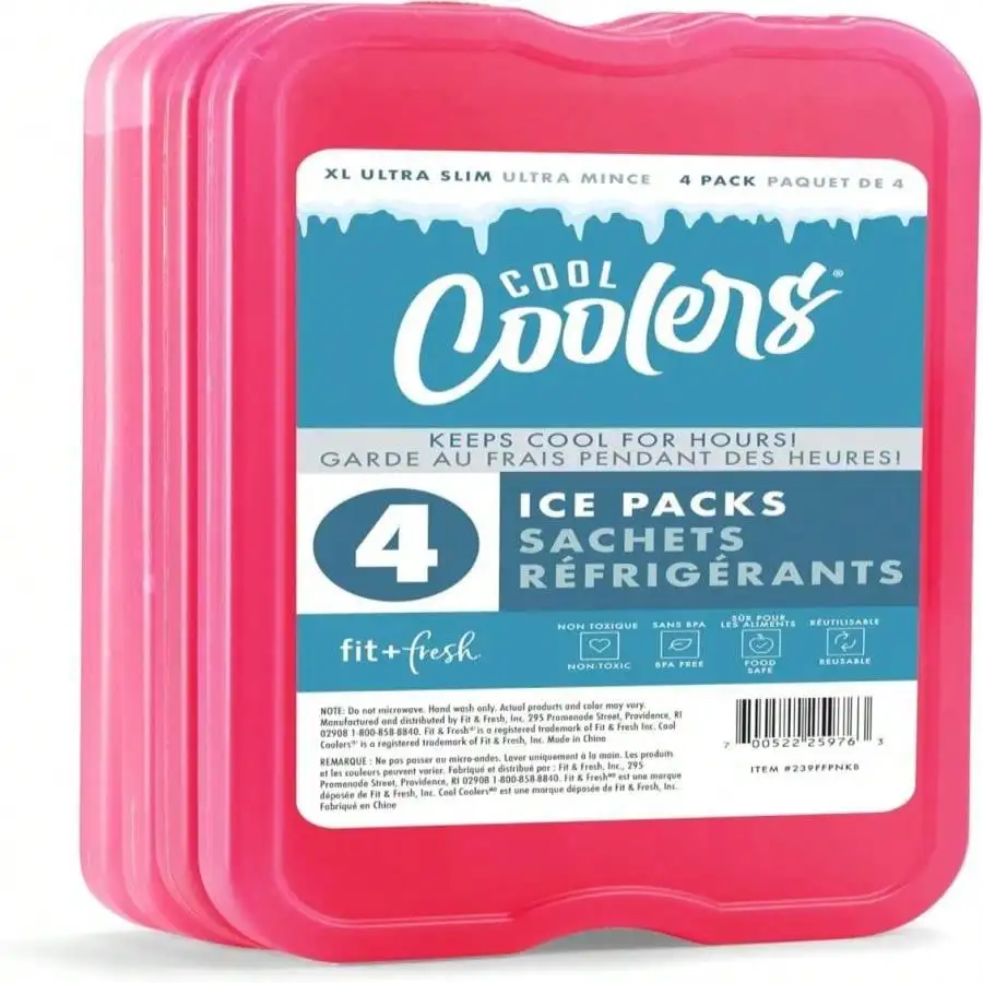 Cool Coolers By Fit + Fresh Slim Compact Reusable XL Ice Pack, Perfect For Lunch Boxes, Coolers, And Beach Bags
Cool Coolers By Fit + Fresh Slim Compact Reusable XL Ice Pack, Perfect For Lunch Boxes, Coolers, And Beach Bags
